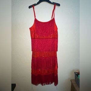 red one piece solo costume